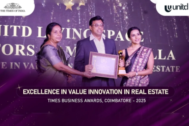 Unitd receives the Times Business Award 2025 for Excellence in Value Innovation in Real Estate